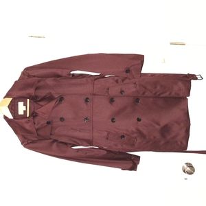Michael Kors Trench Coat in "Wine" Large